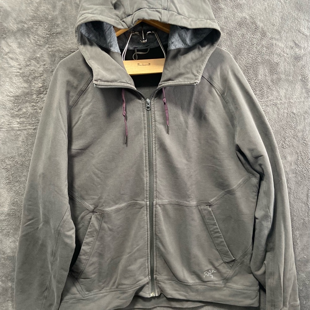 ARCTERYX Sweater Hoodie Jacket Witness Full Zip Cotton Wool 46% size XL to XXL